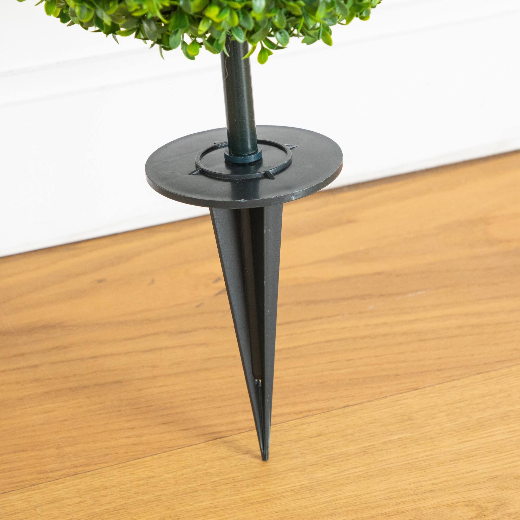 3ft. UV Resistant Artificial Boxwood Topiary with Integrated Ground Stake (Indoor/Outdoor)
